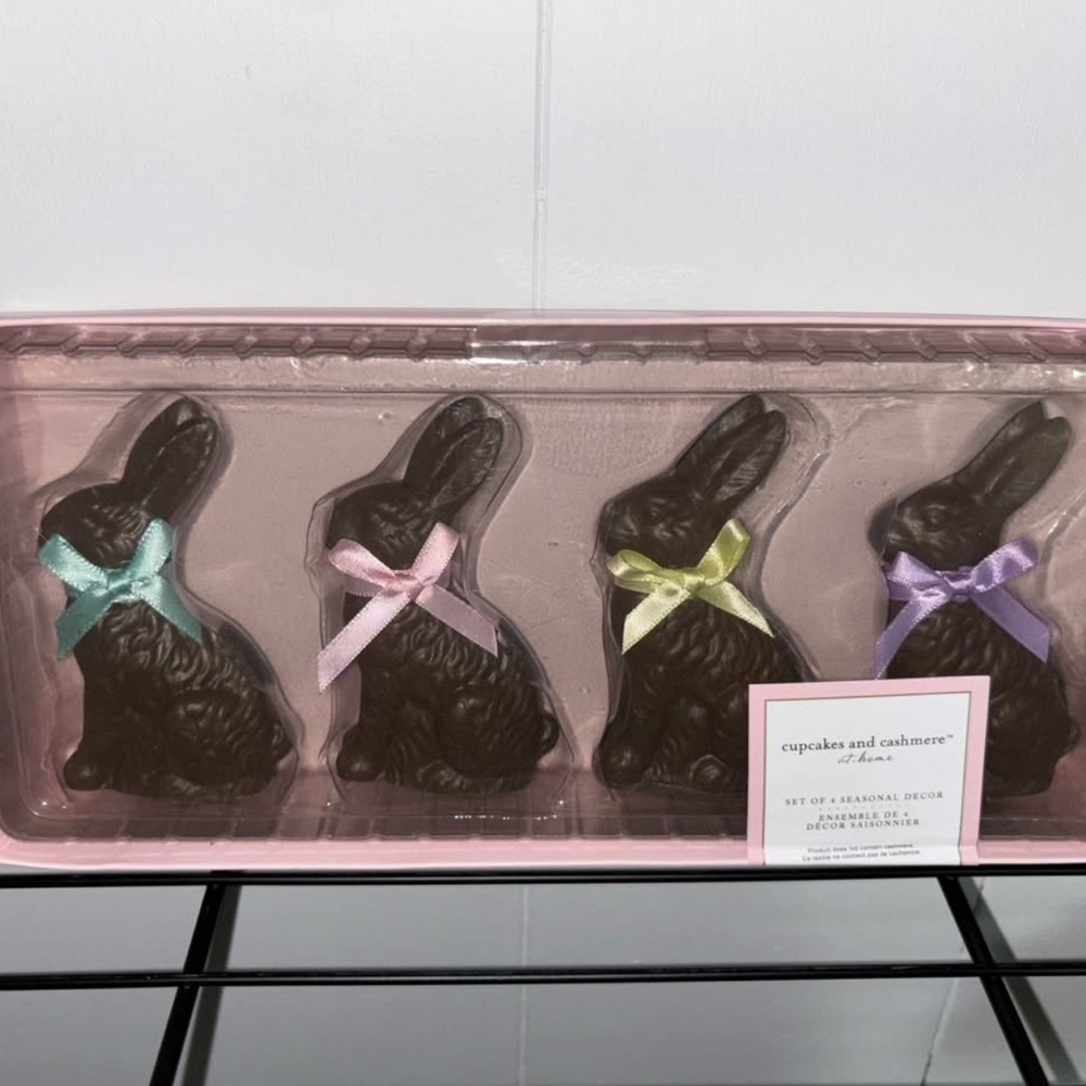 Cupcake and Cashmere Faux Chocolate bunny decor